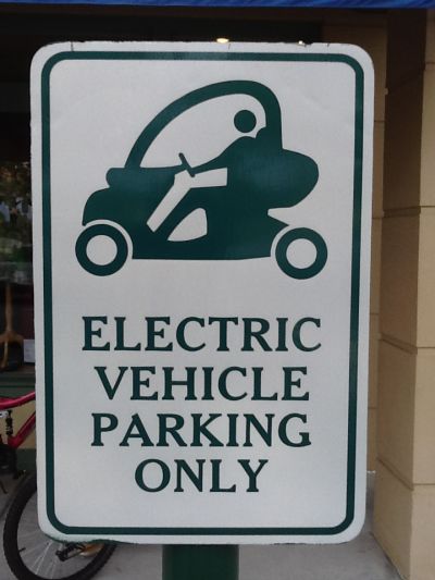 Electric Vehicle Parking only sign in Celebration FL